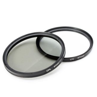2pcs filtre 67mm UV Lens et kit de filtre cpl polarisant nikon canon
