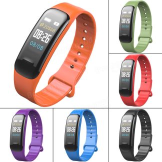 Moniteur de frequence cardiaque d'oxygene de pression arterielle Tracker de fitness bracelet intelligent Bluetooth - Orange