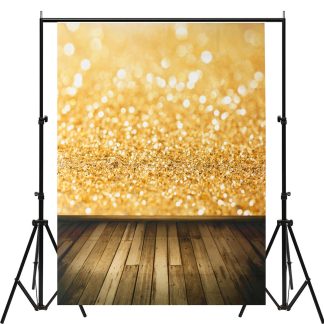 5x7FT vinyle dore paillettes plancher en bois photographie toile de fond fond Studio Prop