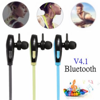Sport sans fil V4.1 ecouteurs bluetooth ecouteurs casque avec micro - Vert