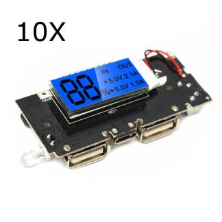 10Pcs Double USB 5V 1A 2.1A Mobile Power Bank 18650 Batterie Chargeur PCB Module Board