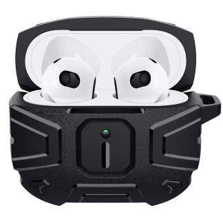Nillkin Separe Armor Design pour AirPods 3 etui de rangement pour ecouteurs en TPU antichoc avec porte-cles - Noir