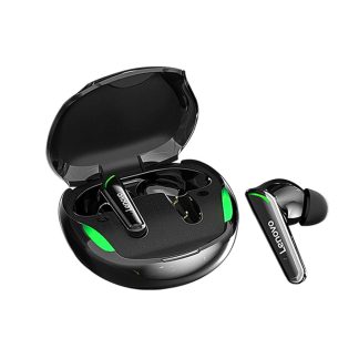 Casque Lenovo XT92 bluetooth 5.1 TWS ecouteurs de jeu HiFi e faible latence ecouteurs stereo sans fil Casque de contrele tactile avec micro - Noir