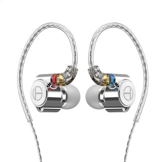TRN TA1 Knowles BA DD Drive In Ear ecouteur HIFI ecouteur ecouteur en metal avec ceble plaque argent MMCX M10 V90 VX BA5 ST1 - Argente