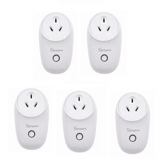 5 pieces SONOFF S26 10A AC90V-250V prise WIFI intelligente AU prise sans fil prises de courant Smart Home Switch fonctionne avec Alexa Google Assistant IFTTT