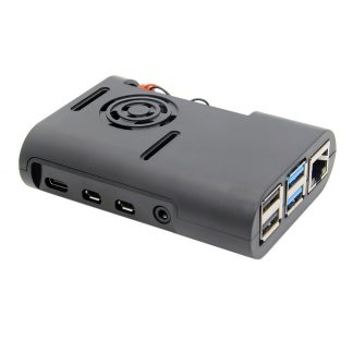 Noir / Transparent Protecteur ABS Ventilateur de refroidissement pour support de boetier pour Raspberry Pi 4 Model B - c