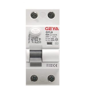 GEYA GYL9 2P 25A 40A 63A 30mA AC Type RCD disjoncteurs e courant residuel disjoncteurs differentiels interrupteur de securite - 63A