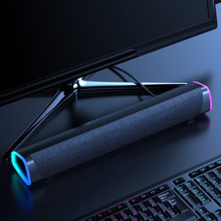 3D Surround RGB Light Soundbar Bluetooth Haut-Parleur Stereo Subwoofer pour Ordinateur Portable PC Theetre TV