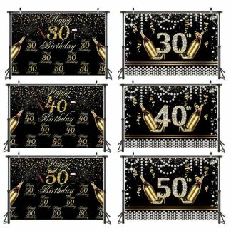 5x7FT 30/40/50 ans anniversaire Photo toile de fond paillettes photographie fond fete decor - 40 une