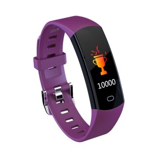 Bakeey C07C Moniteur de frequence cardiaque Meteo Forcase Contrele de la musique facilement USB Charge Smart Watch - Noir