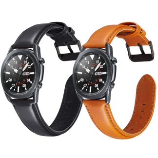 Bakeey 20 / 22mm largeur montre universelle en cuir veritable decontracte Bande remplacement du bracelet pour Samsung montre Galaxy 3 41 / 45mm Huawei montre GT - Brun 22mm