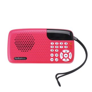 Rolton W105 Portable Mini FM Radio Haut-Parleur Lecteur Carte Tf Avec LED Affichage Et Lampe de Poche - Dore