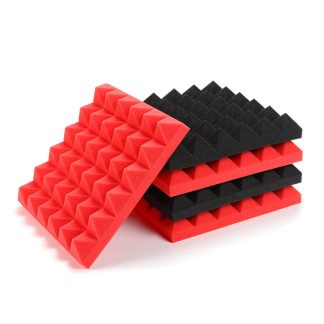 Bakeey 30 * 30 * 5cm 12 pieces mousse de coton insonorisant eponge de silencieux mural en coton insonorise - Noir