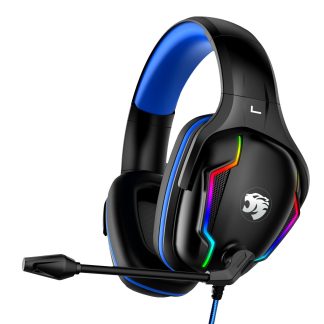 Bakeey A80 casque de jeu filaire son surround basse casque de jeu reduction du bruit LED casque stereo leger avec microphone - Noir Bleu