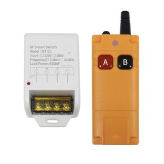 Commutateur de telecommande sans fil WT-01 telecommande 380V telecommande intelligente haute puissance pour lampe domestique de pompe e eau - 315 MHz ac380v