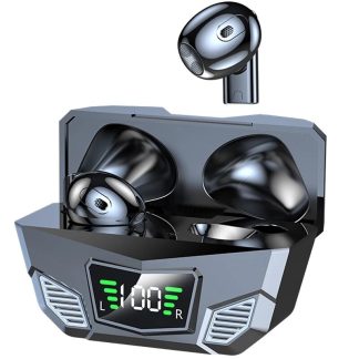 Bakeey M33 TWS bluetooth 5.1 sans fil ecouteur basse 3D stereo musique casque de jeu avec LED etui de chargement d'affichage - Noir