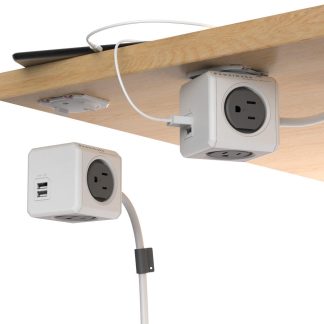 Allocacoc 16A 230V 4 prises Dual USB Ports de chargement Creative Cube forme Power Bet Power Prise de courant Prise de courant avec 1,5 m de ceble - Prise UK