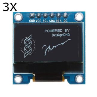 3pcs 0,96 pouces blanc SPI OLED Module d'affichage 12864 LED