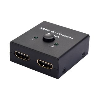 NK-Q3 1080P commutateur repartiteur HDMI plug and play deux entrees et One sortie adaptateur video bidirectionnel HDMI intelligent - Noir