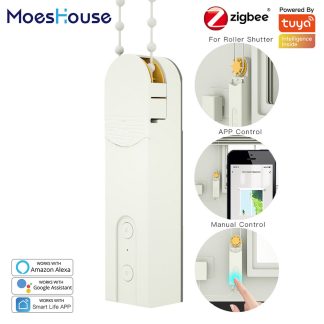 MoesHouse ZB Smart bricolage stores e rouleaux motorises / stores moteur d'entraenement moyeu Tuya Smart Life APP Alexa Google Home commande vocale - Prise americaine
