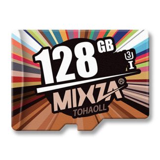 MIXZA Fashion Edition U3 Classe 10 Carte memoire micro-TF de 128 Go pour appareils photo numeriques DSLR MP3 HIFI Lecteur TV Box Smartphone