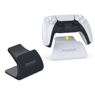 DOBE TP5-0537 presentoir pour manette de jeu sans fil PS5 manette de jeu PS5 support de stockage d'affichage de bureau - Blanc