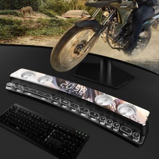 [Version horloge] SOAIY SH39 bluetooth5.0 Haut-parleur de sport electronique Fonction d'horloge HIFI Qualite sonore Audio de bureau Subwoofer Double haut-parleurs - Noir