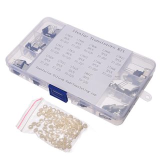 Geekcreite 70Pcs 14 valeurs L7805-LM317 Kit de transistor regulateur de tension avec boete de rangement