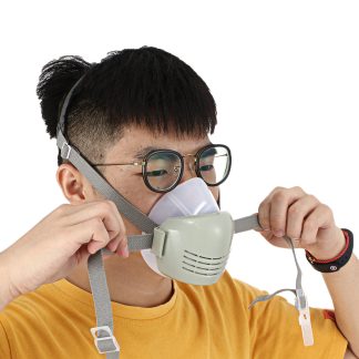 Nasum G307 demi-masque recyclable peint couverture de visage pour machine de peinture polissage soudage et autres travaux de protection 1 demi-masque 6 filtre coton