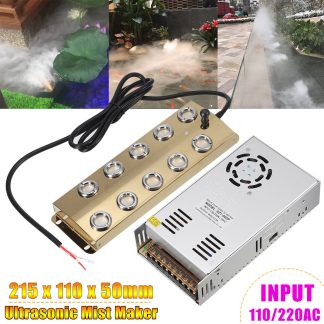 Humidificateur e brumisateur e ultrasons e 10 tetes + transformateur