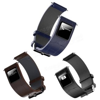 Bracelet en cuir intelligent de 22 mm avec cadre pour montre intelligente H1 - Bleu