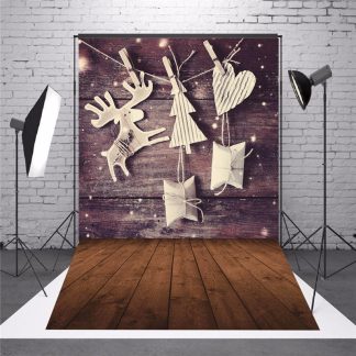 5 x 7 pi theme de Noel cadeau de Noel Elk Wood Board photo vinyle fond