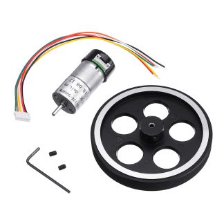 Cadre de roue d'alliage d'aluminium de 95mm / 65mm + moteur de CC 12v avec le ceble DIY Kit pour la piece de voiture de Smart Chasssis - 65mm