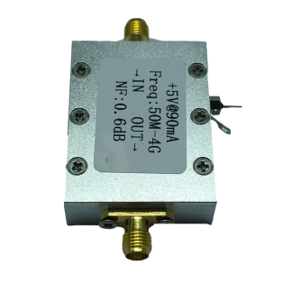 0,05-4GHz Ultra-faible bruit NF = 0,6dB Amplificateur large bande e haute linearite Entree LNA -110dBm - avec coque