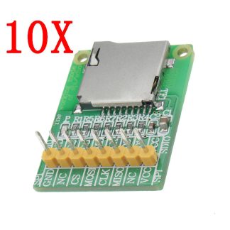 10 pieces 3.5 V / 5 V Module de carte Micro SD lecteur de carte TF Interface SDIO / SPI Mini Module de carte TF