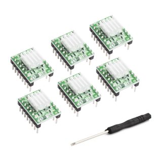 SIMAX3De 6Pcs A4988 Carte pilote de moteur pas e pas avec dissipateur thermique pour imprimante 3D