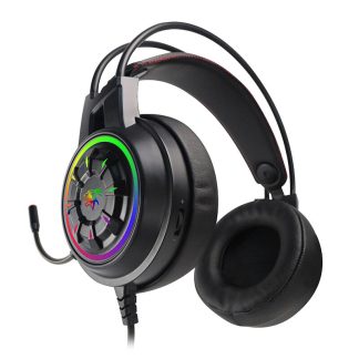 Casque de jeu VV.HUNTER G550 RGB 3,5 mm RGB 7.1 Son surround USB Casque stereo Casque de jeu - Noir