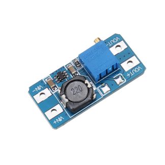 50pcs DC 2V-24V e 5V-28V 2A Step Up Boost Converter Module d'alimentation Module de regulateur reglable
