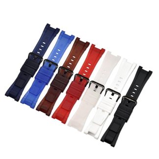 Bakeey Resin Material Watch Bande Bracelet de montre de remplacement pour la serie CASIO G-shock - Fermoir noir Blanc