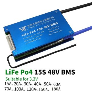 15S 48V Lithium Batterie 3.2V carte de Protection d'alimentation 15A-180A avec fonction d'egalisation de Protection de la temperature Protection contre les surintensites BMS PCB - 30A