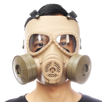 Masque e gaz respirant Double filtre Ventilateur CS edition - Noir
