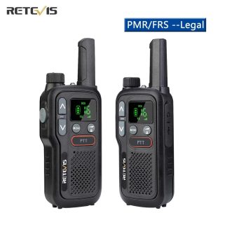 Retevis RB618 Mini talkie-walkie Talkie-walkie Rechargeable PTT PMR446 Radio bidirectionnelle Portable longue portee pour la chasse - FRS 1PCS