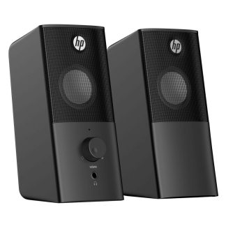 HP DHS-2101 haut-parleur d'ordinateur multimedia bureau maison stereo petit USB + 3.5mm Jack haut-parleur pour ordinateur portable bureau TV telephone portable - Noir