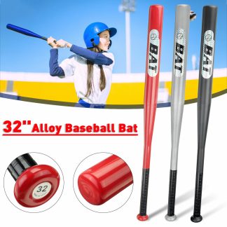 32 "en alliage d'aluminium batte de baseball raquette de softball sport de plein air poignee antiderapante - Rouge