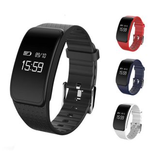 A59 cardiofrequencemetre moniteur de pression arterielle podometre sport smart bracelet pour iphone x 8 samsung - Rouge