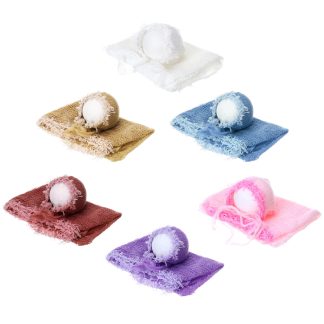 Nouveau-ne Photo Prop Couverture Mohair Wrap Swaddling Photographie de fond - Beige