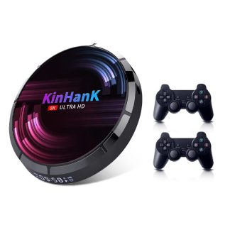 Super Console X-Max Emuelec4.2 Amlogic S905X3 4 Go RAM 64GB Android TV 9.0 33000 Jeux TV Box Console de jeu 4K UHD 5G Wifi Bluetooth Retro Player pour SS PS1 N64 SNES - Prise UE