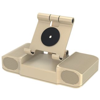 Bakeey 3-en-1 Haut-parleur Bluetooth sans fil 10000mAh Long Batterie Life Power Bank Support de telephone Dual Bass HIFI Stereo TF Card AUX-In Soundbar Home Cinema avec micro - Noir