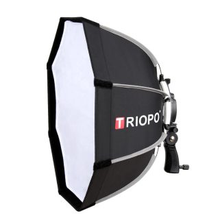 Triopo 55cm 65cm 90cm Portable Octogone Parapluie Softbox Outdoor Soft Box pour Canon Godox Flash Lumiere - 55cm