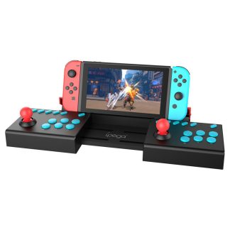 Contreleur d'arcade iPega PG-SW002 manettes e double bascule pour Console de jeu Nintendo Switch beton de combat sans fil Turbo pour Switch Lite - Noir